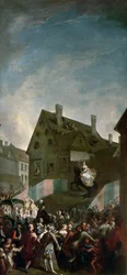 Kaiserin Maria Theresia von Österreich (1717-80) zu Pferd in Pressburg, 1768